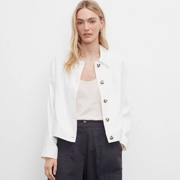 Club Monaco Jackets & Blazers - Club Monaco Classic White Linen Blend Jacket Large